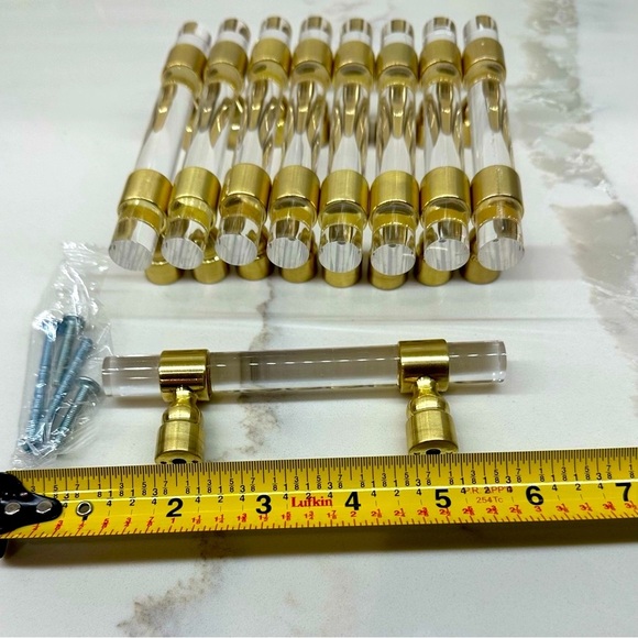 3” Lucite and Brass Cabinet Pulls - Picture 12 of 12